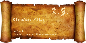 Klepács Zita névjegykártya